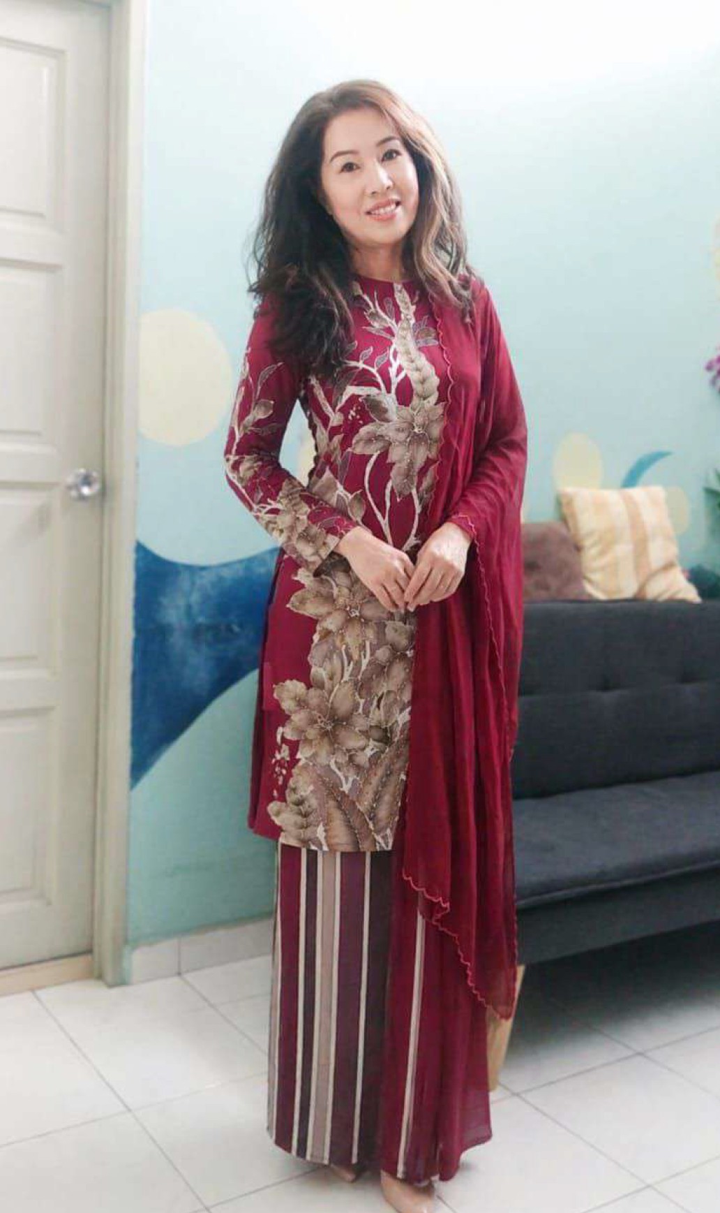 Tempahan Kurung Moden Sutera Crepe - Pakaian formal CallMeRos