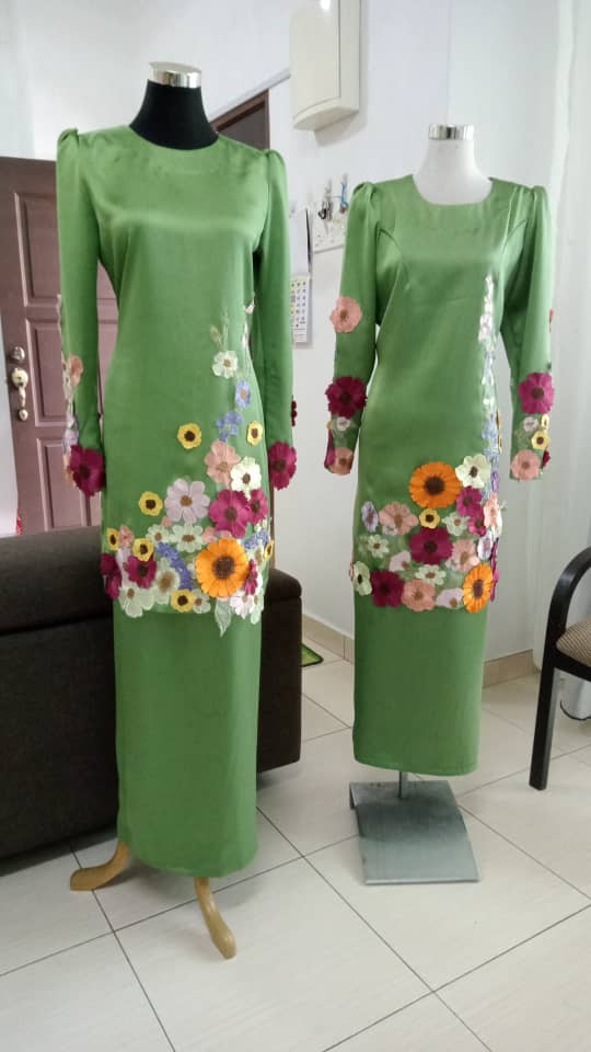 Tempahan Kurung Patching - Corak bunga elegan CallMeRos